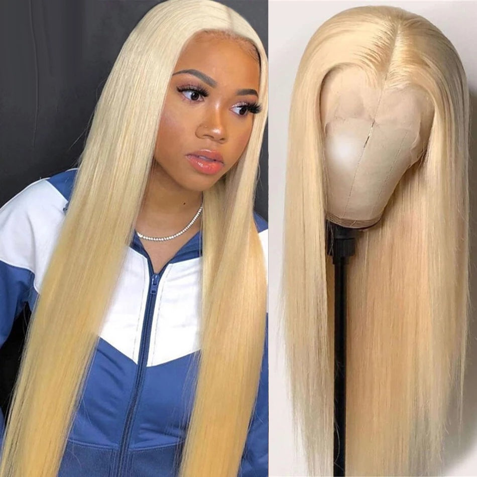 Blonde Straight Lace Wig – Sleek Finish