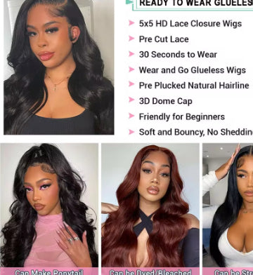 Body Wave Glueless Wig – Natural Flow